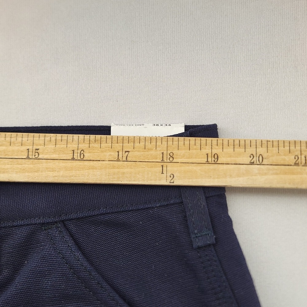 Carhartt FR Canvas Waist Overall Quilt Lined Pant/Jean Navy 38x34 FRB194 HRC 3 - Picture 13 of 14